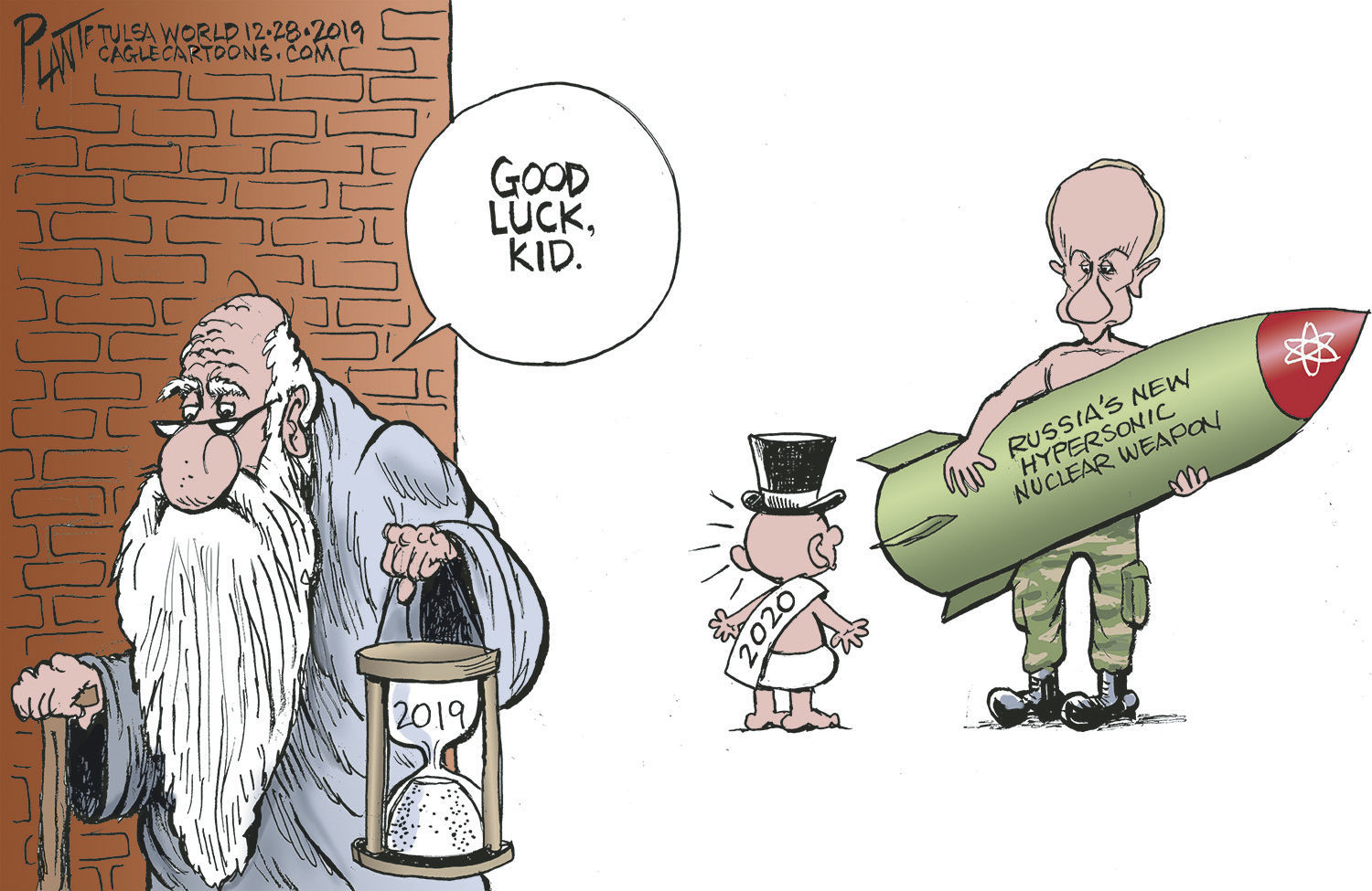 Bruce Plante Cartoon: Happy New Year 2020